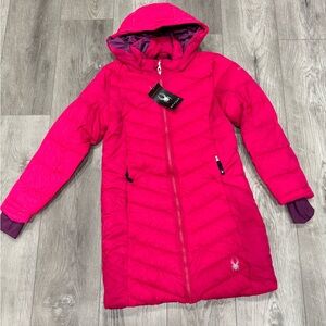 NWT SPYDER girls down parka 10/12